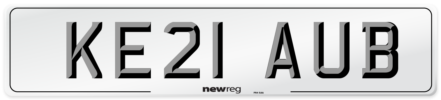KE21 AUB Number Plate from New Reg